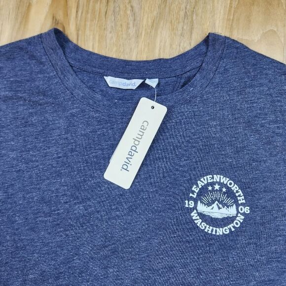 🩵NWT Blue Leavenworth Washington Drop Shoulder Top Large - Picture 3 of 10